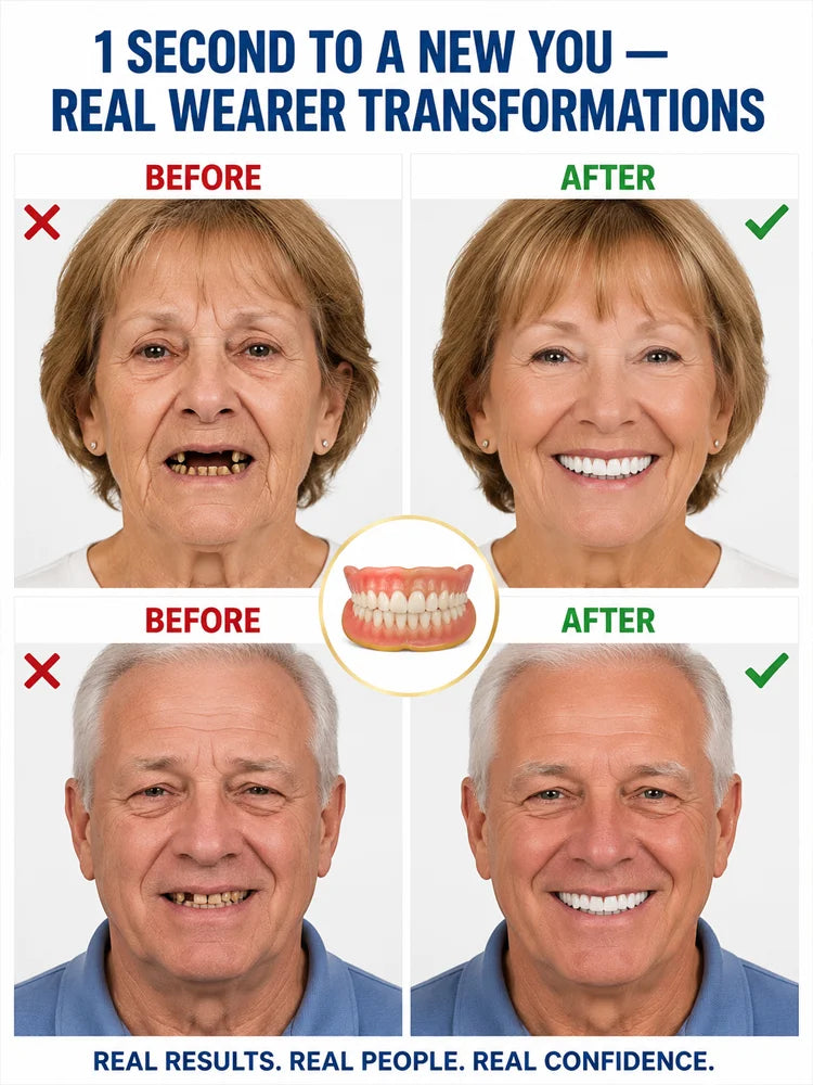 Comfort-Fit Decorative Dentures – Fix Your Smile In Seconds