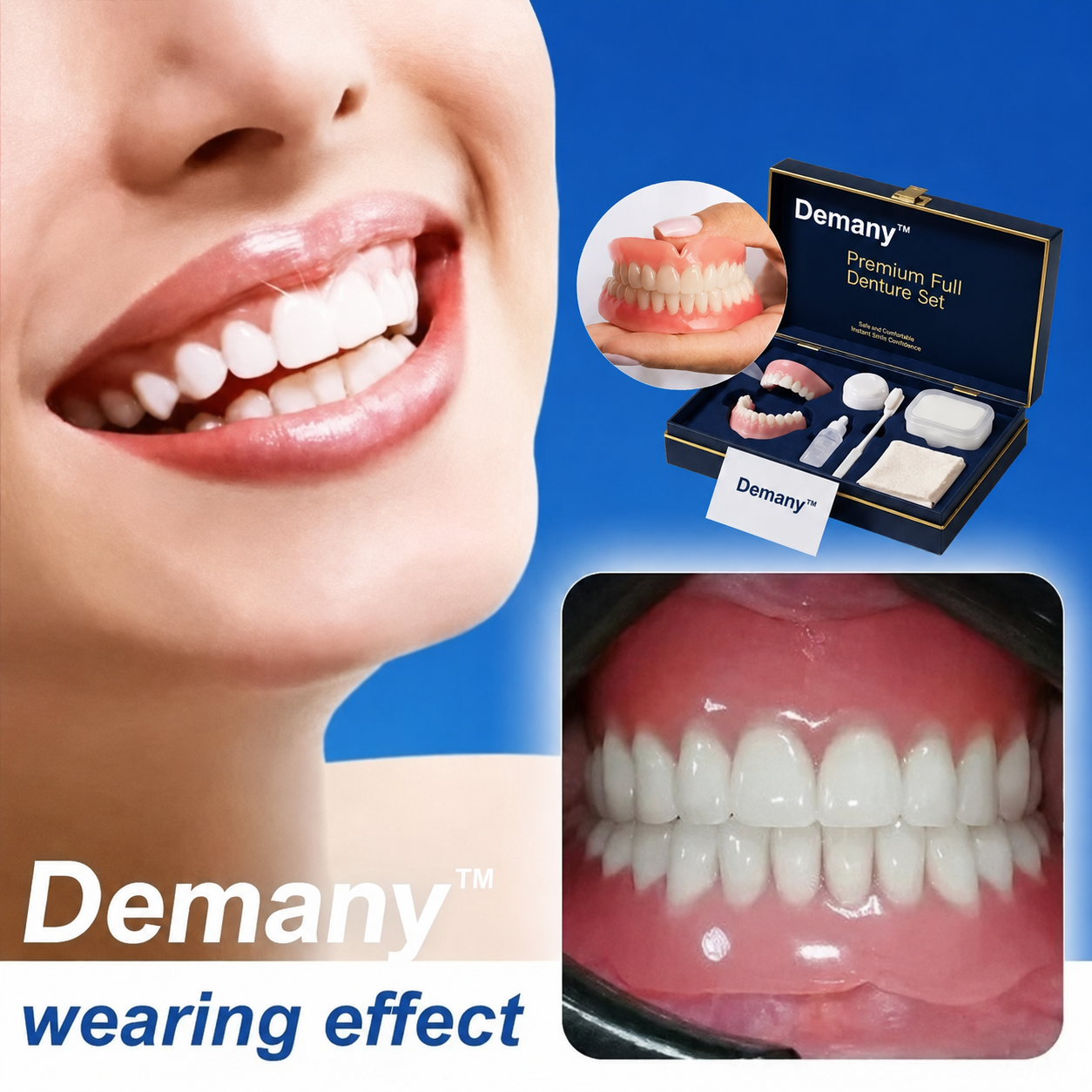 ⏰Ends Today: 70% OFF! 🌎Demany™ Medical Full Denture with Strong Suctiond🦷Obtain American Dental Association (ADA) Certification